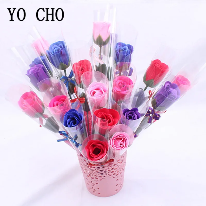 Искусственный цветок YO CHO Новый Романтический Медведь роз оптовая продажа