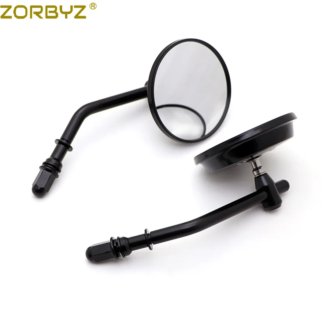 ZORBYZ мотоциклетные 3 &quotчерные круглые боковые зеркала заднего вида для Harley dyna Fatboy