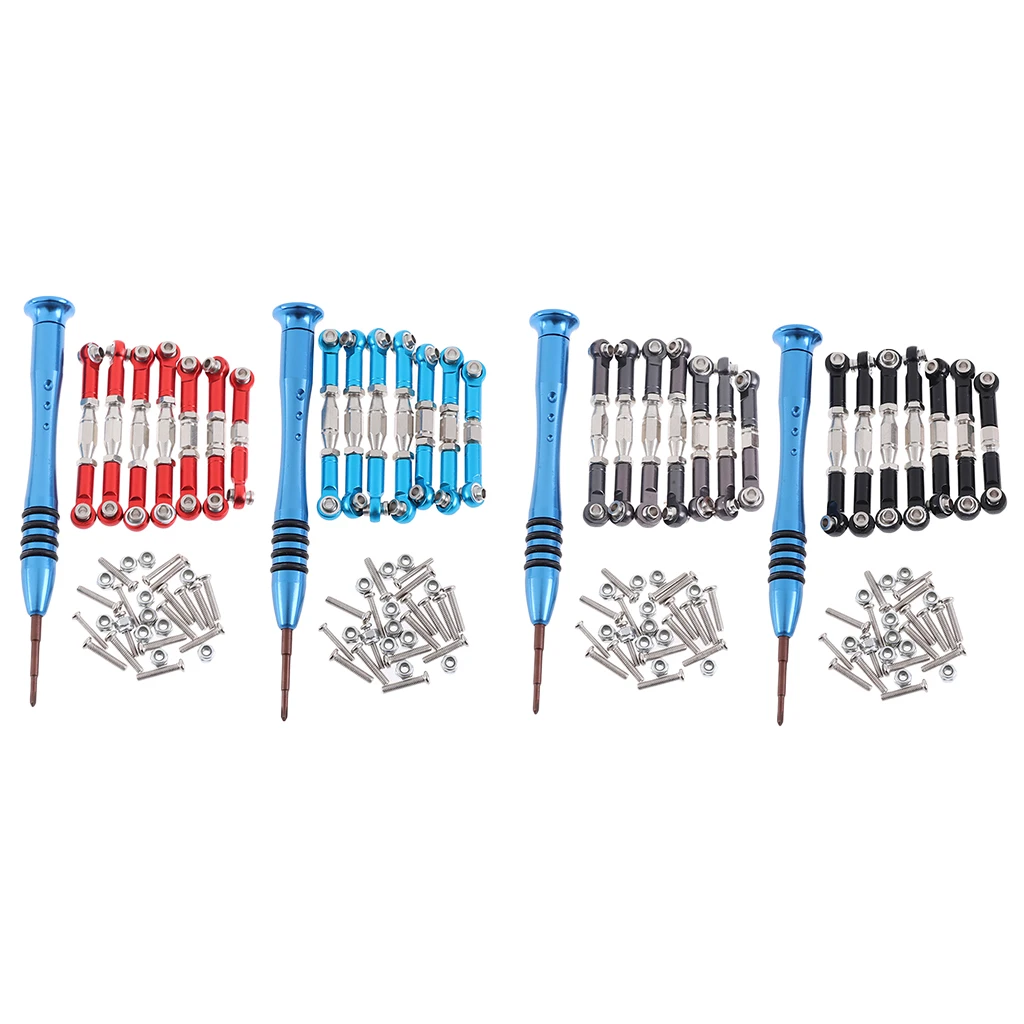 

7pcs Adjustable Linkages Pull Rods for WLtoys 144001 RC Buggy Replacement
