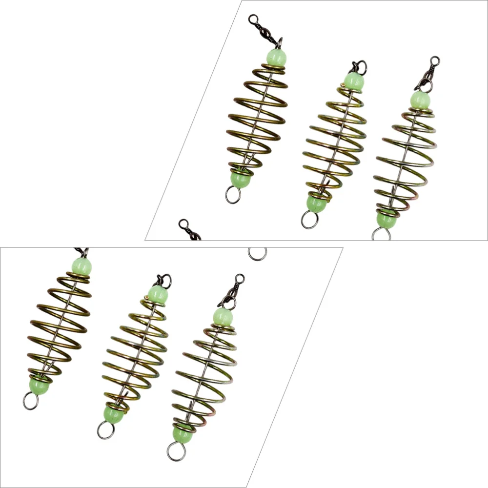 

24Pcs Luminous Metal Fishing Bait Holders Fishing Bait Cages Fishing Accessories