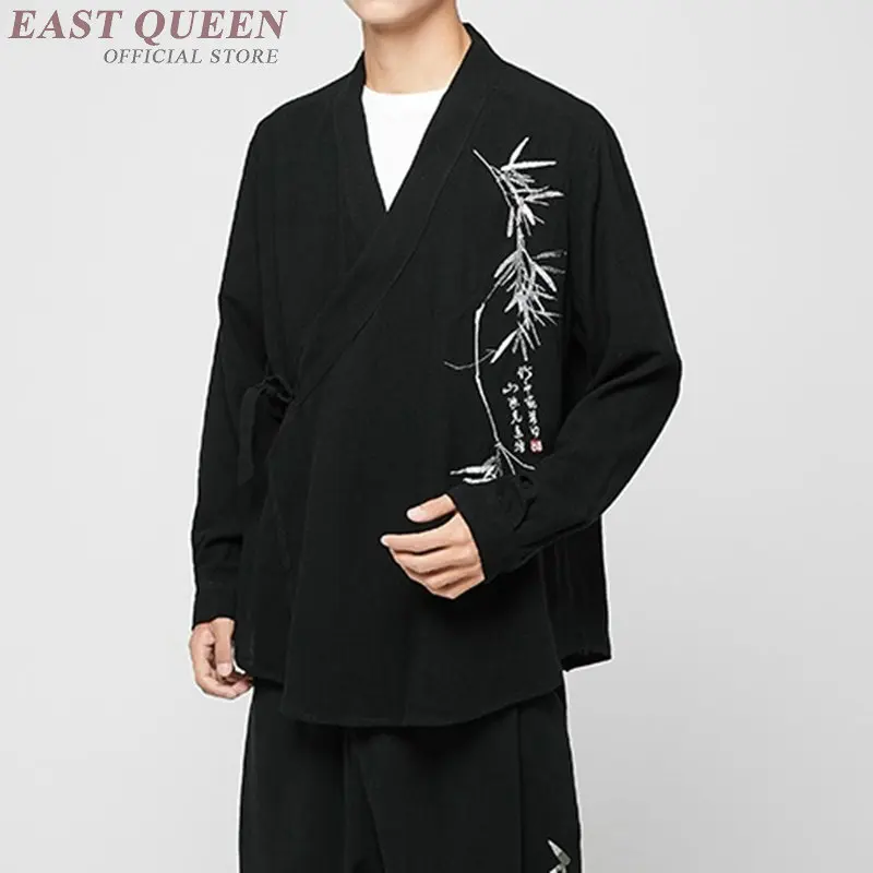 Традиционная китайская одежда для мужчин на шнуровке рубашка Hanfu Восточная