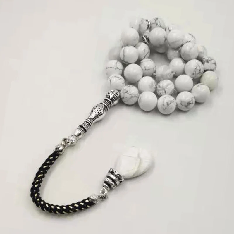 Hoolite STONE turquises Tasbih мусульманский четок из натурального камня misbaha молитвенные