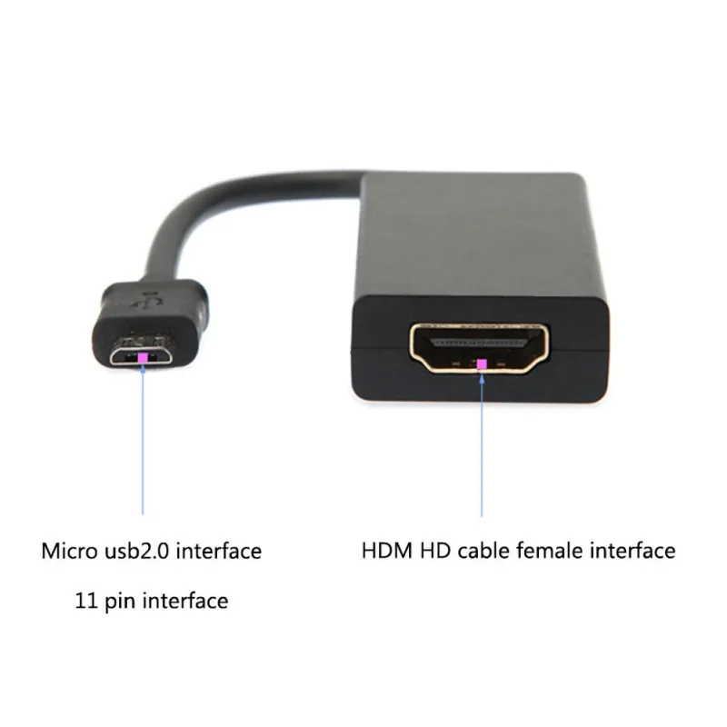 5-контактный разъем micro-USB микро-usb К кабель hdmi HD видео конвертер адаптер для