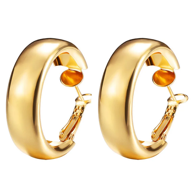 

2021 Fashion Minimalist Large Circle Geometric Round Big Hoop Earrings For Women Girl Wedding Party Jewelry women earrings