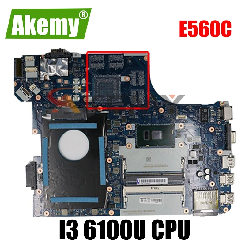 

Для Lenovo Thinkpad E560 E560C материнская плата для ноутбука BE560 NM-A561 материнская плата FRU 01AW102 CPU i3 6100U DDR3 100% тест