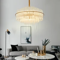 postmodern led hanging light luxurious living room bedroom dining crystal pendant lighting fashion villas hall suspended fixture