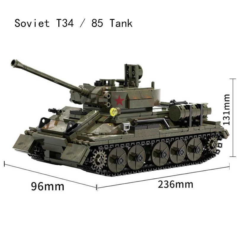 Новинка Просвечивающая военная модель танка США M26 Тяжелая советская T34 / 85 с