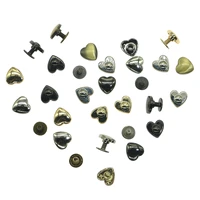 8 mm small screws heart rivets bag bag bottom shackles diy leather hardware accessories 3 kinds of color
