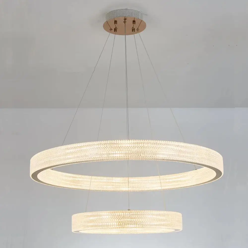 

LED Pendant Lights Lamp Circular Luxury Nordic Dining Room Retro New Modern Luxury Metal Creative Led Lamp Bedroom American
