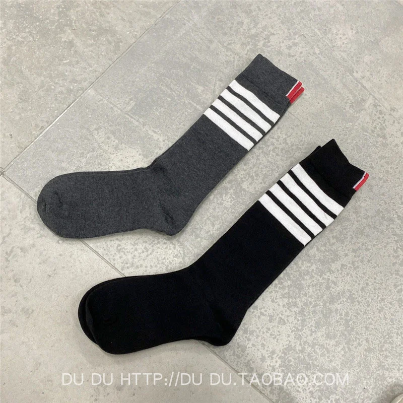 

with Handy TB College Style Contrast Color Stripes Stockings 21 Autumn and Winter Four Bars Ins Trendy Socks Internet Celebrity