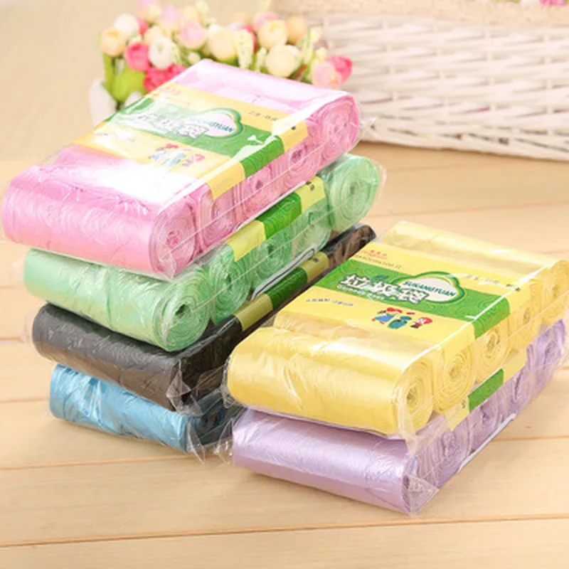 

70pcs Garbage Bags Flat Top Type Waste Basket Bags House Cleaning Trash Bags Rubbish Dispenser Home Cleaning Supplies