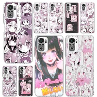 cute kawaii japanese girls phone case funda for xiaomi redmi note 10 pro 8 9 pro 9s 10s 8t 8a 9a 9c 7 7a 6 6a cover coque capa