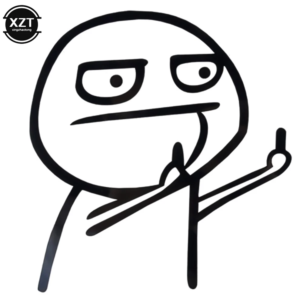 

1 Pcs Auto Car Cartoon JDM Sticker Funny Middle Finger Reflective Vinyl OEM ODM Car Sticker Motorcycle Decal Styling