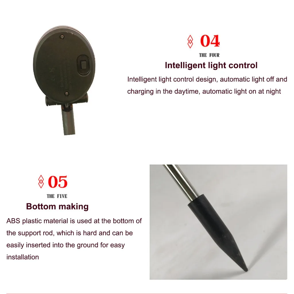 Открытый Солнечный светодиодный светильник Водонепроницаемый розы ставка лампы