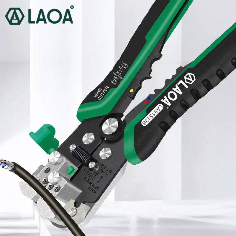 LAOA Alicates Pelacables-Alicates profesionales de electricista, herramienta de pelado automático, terminal de prensado de corte de Cable