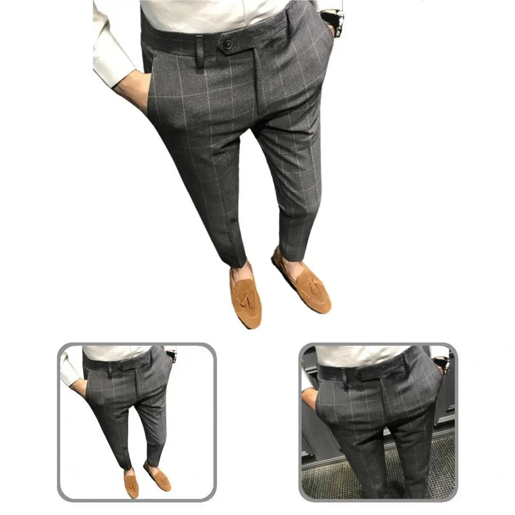 

Мужские брюки, подходящие ко всему Костюмные брюки до щиколотки, фантастические красивые Костюмные брюки