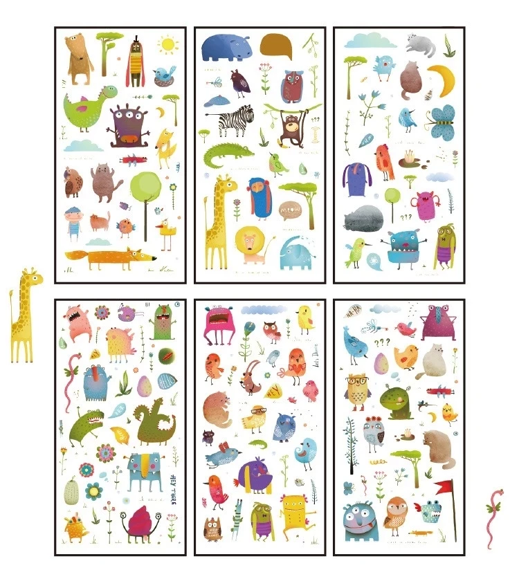 

Декоративные наклейки «Ежик», набор из 6 листов