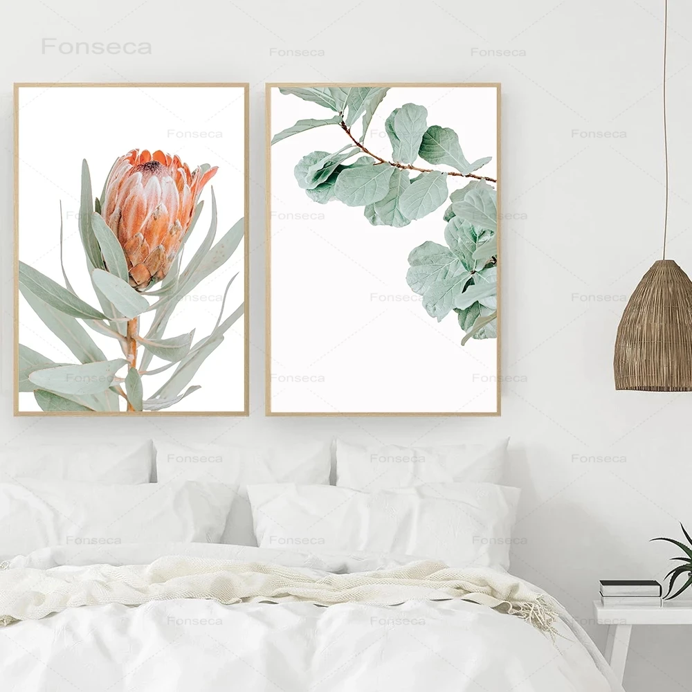 Настенные картины с австралийскими растениями листьями королями и цветами Protea