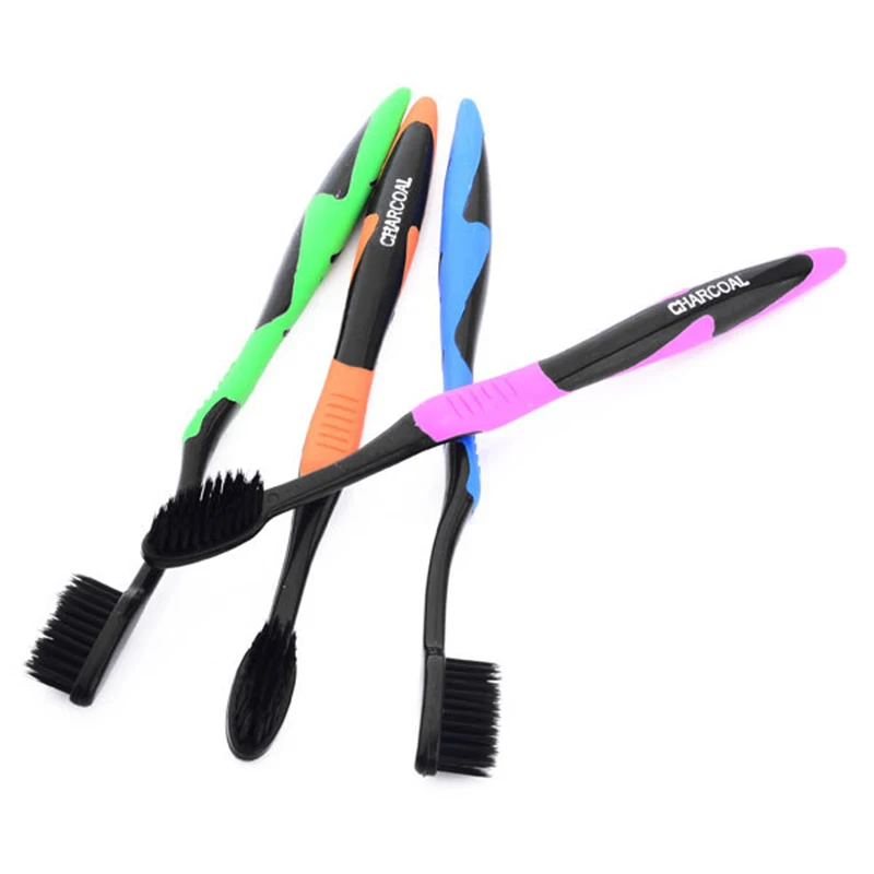 4 шт./лот бамбуковая зубная щетка из древесного угля Nano Профессиональные взрослых