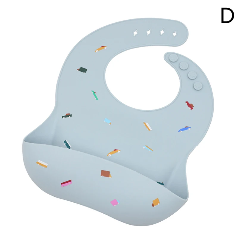 

Ins Style Print Baby Bibs Waterproof Soft Silicone Baby Feeding Stuff Toddler Printed Adjustable Kids Girl Children Bib Gifts