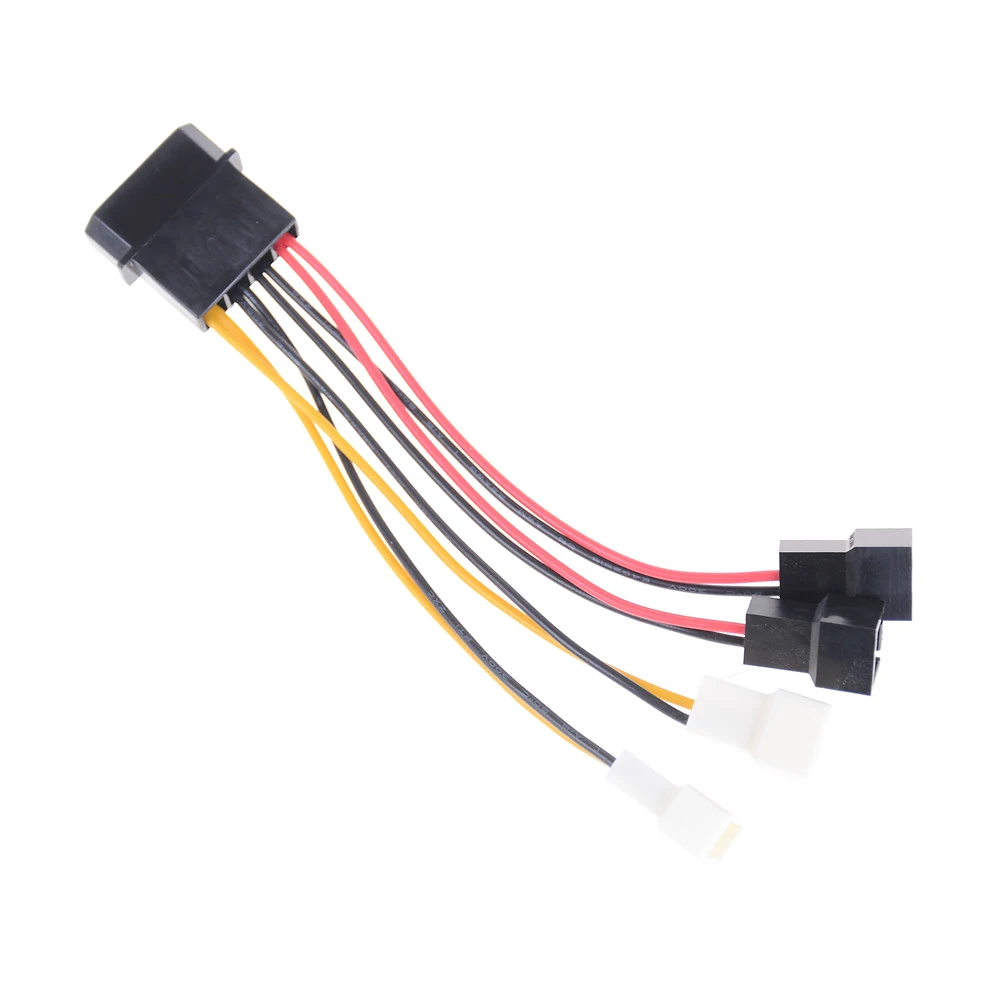 1X Новый 4-контактный молекс для 3-Pin Вентилятор Мощность Кабельный разъем адаптера