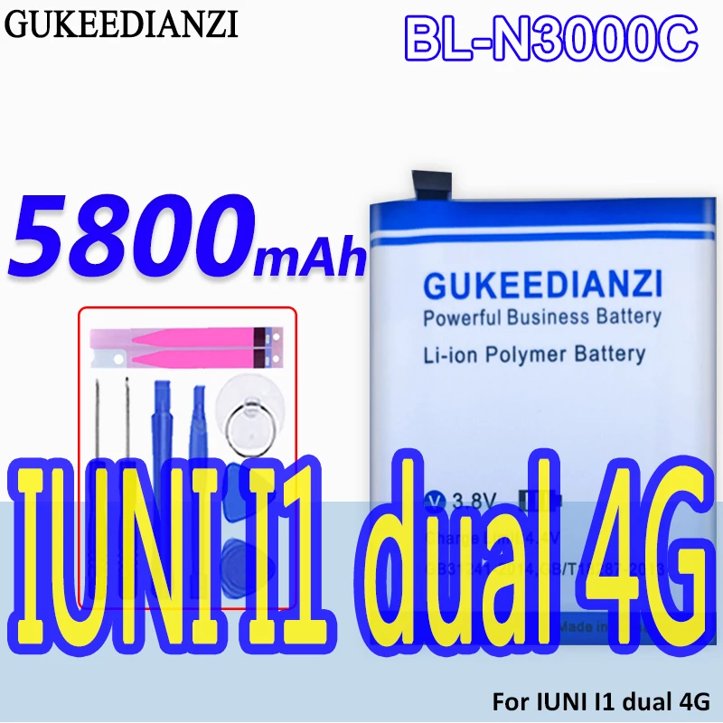 2019 Новый BL-N3000C реальные 5800 мА/ч Перезаряжаемые телефон Батарея для IUNI I1 dual Core 4G
