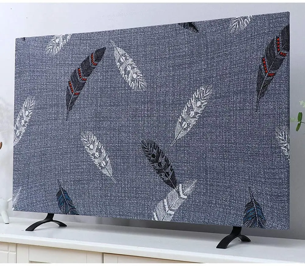 

Rectangle Outdoor TV Dust Cover Nordic Style Crystal Flannel TV Cover Hanging LCD Curved Flat Screen TV Universal Cover Towel