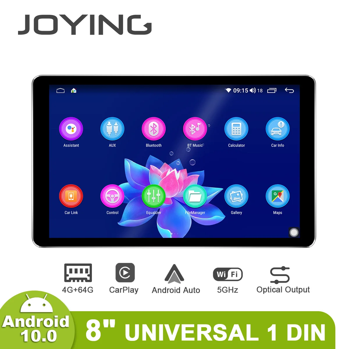 Android10.0 Gps Carplay Ips 4gb+64gb Optical Output 5g Wifi 4g Sim Card Dsp Spdif