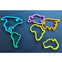 seven continents clay cutter world map cutting mold pressing die polymer clay pottery tools