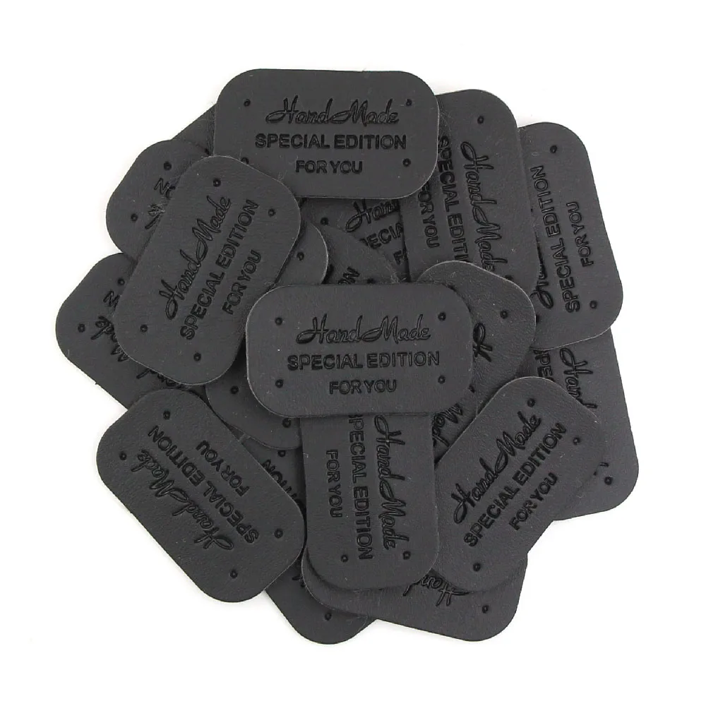 50 шт. кожаные этикетки ручной работы специальное издание для вас с принтом из