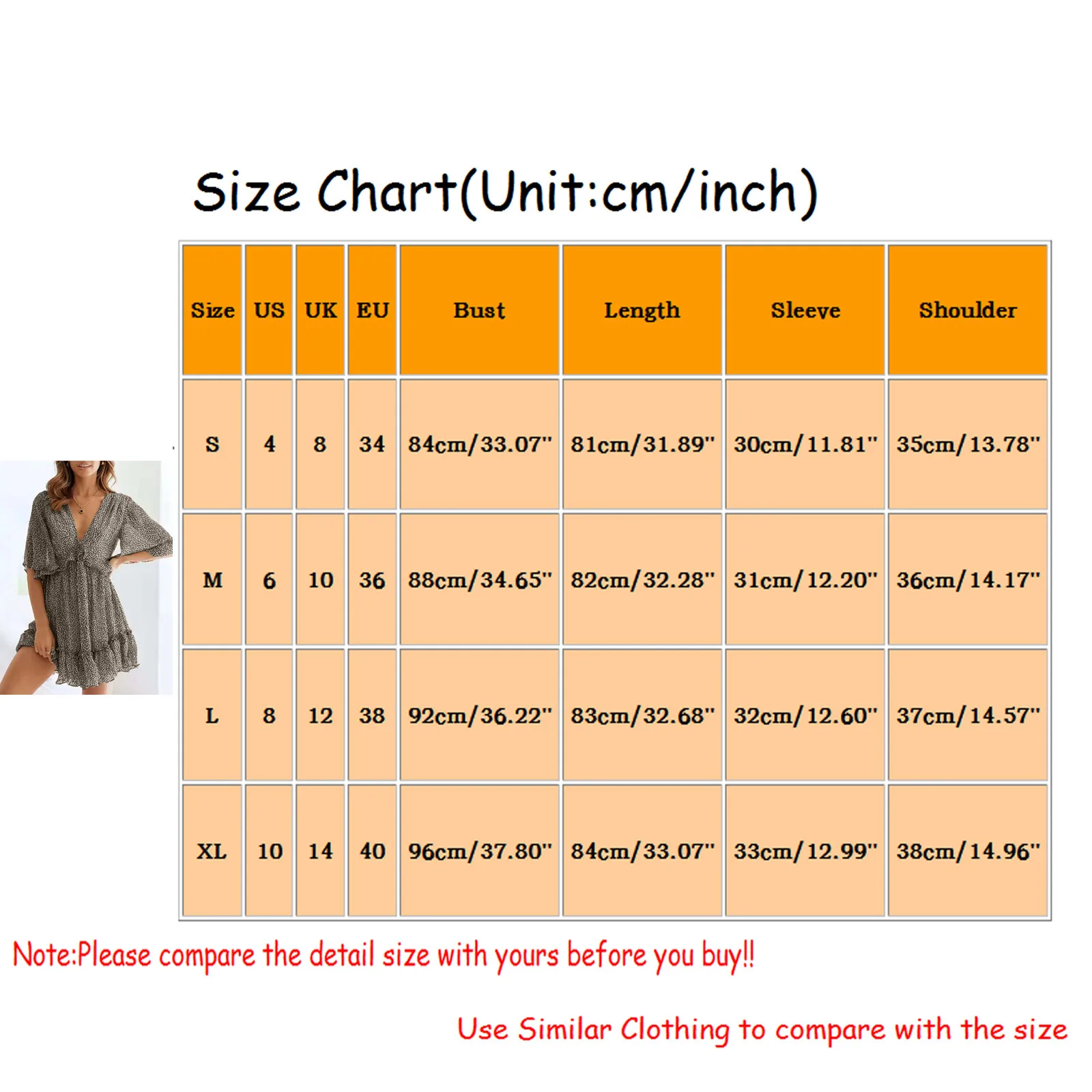 

Women's Sexy Open Back V-neck Dot Print Chiffon Ruffled Short Sleeve Dress