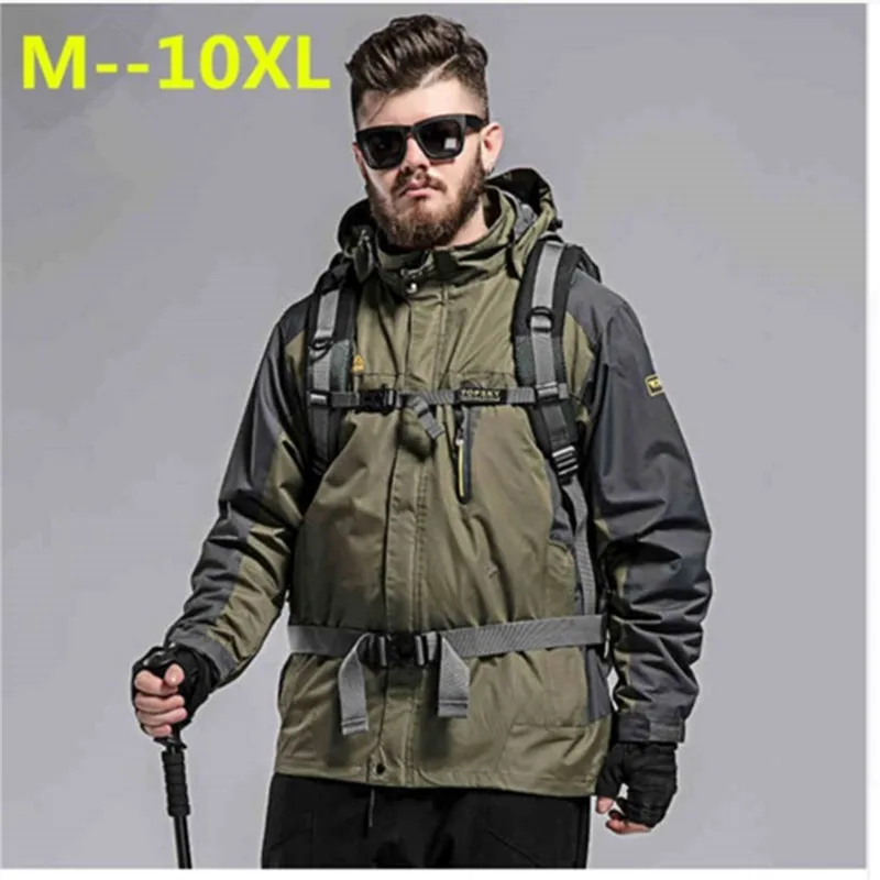 

8XL 9XL plus 6XL 10XL 5XL New Men's Casual Jackets Man's Army Waterproof Coats Male Jacket Breathable Windproof Raincoat