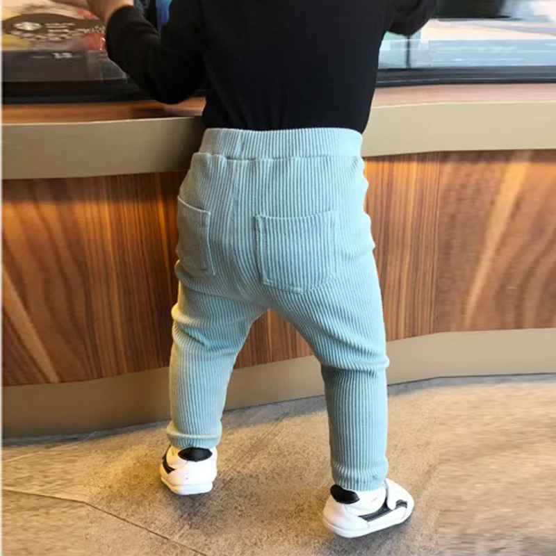 

2021 Big PP Pants Spring Autumn Kids Pants Fashion High Waist Long Trousers Children's Pant New Baby Girls Boys Leggings Cotton