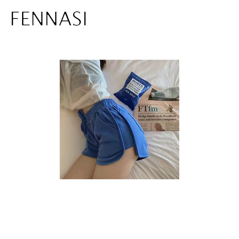 

FENNASI Summer Women Sports Shorts Short Pants Gym Workout New Candy Color Loose and breathable Moisture wicking