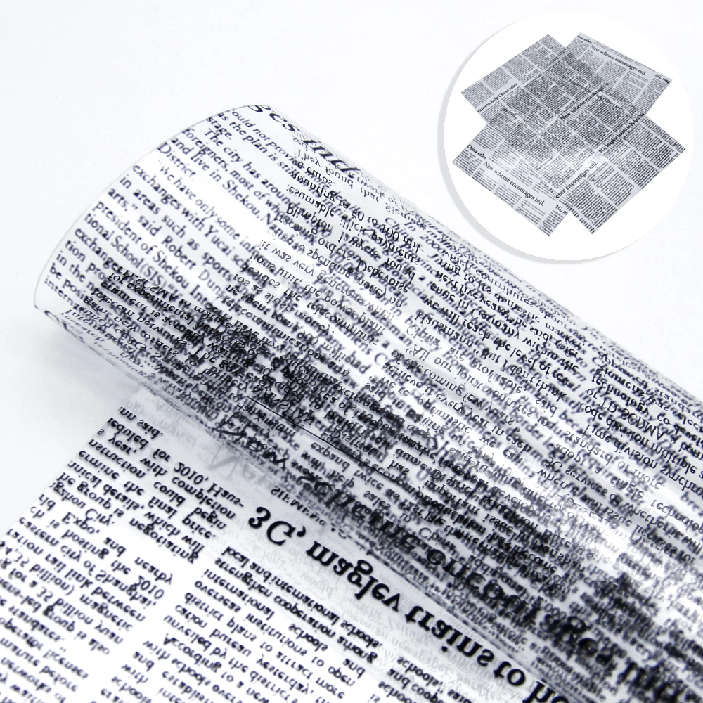 Аксессуары David 20*33 см прозрачная искусственная кожа с принтом для волос бант