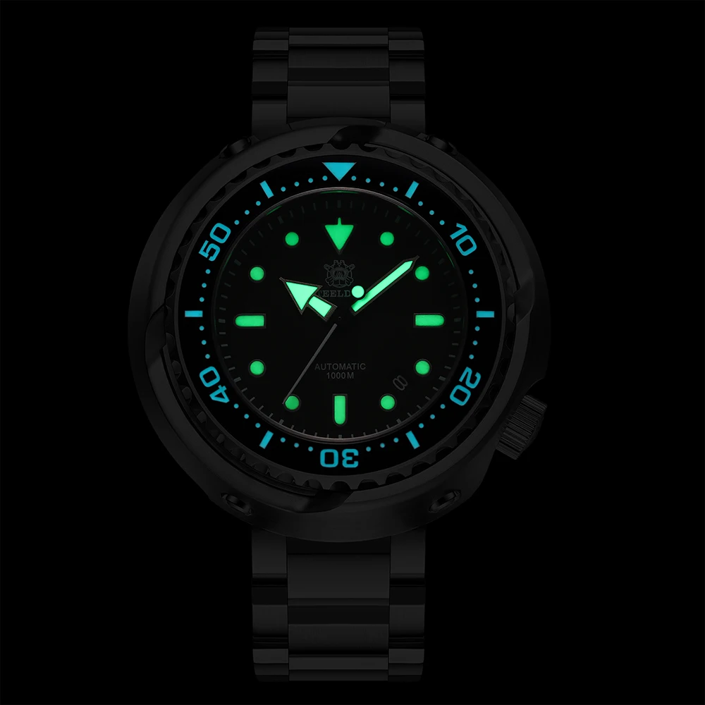 للبيع STEELDIVE SD1978 الفاخرة ووتش جديد وصول المعتاد 53.6 مللي متر الفولاذ المقاوم للصدأ حالة 1000m للماء NH35 التلقائي التونة الغوص ووتش