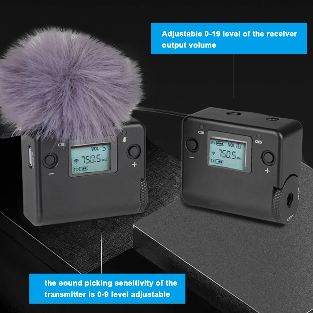 Беспроводной УВЧ конденсаторный микрофон DSLR камера всенаправленный приемник