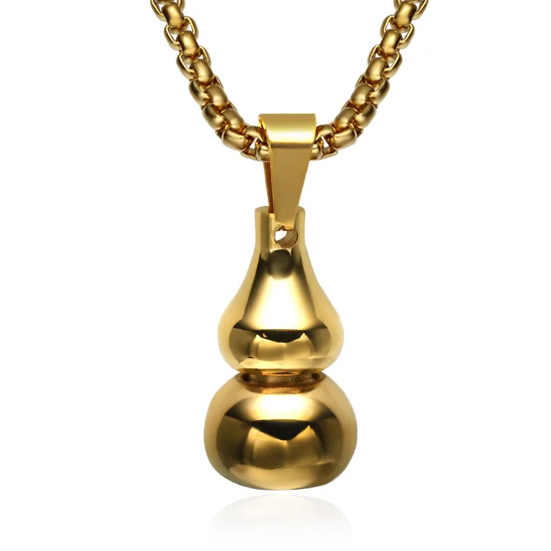 Gourd может открыть подвеска флакон духов из титановой стали ожерелье нержавеющей