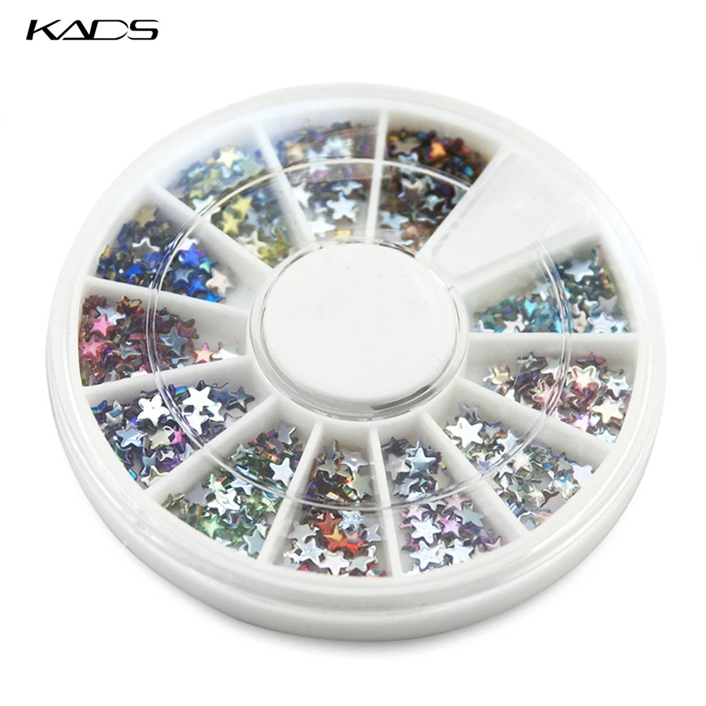 НОВЫЙ AB 3 мм Звезда Радуга Цвет Акриловый маникюр Плоской назад Горный Хрусталь