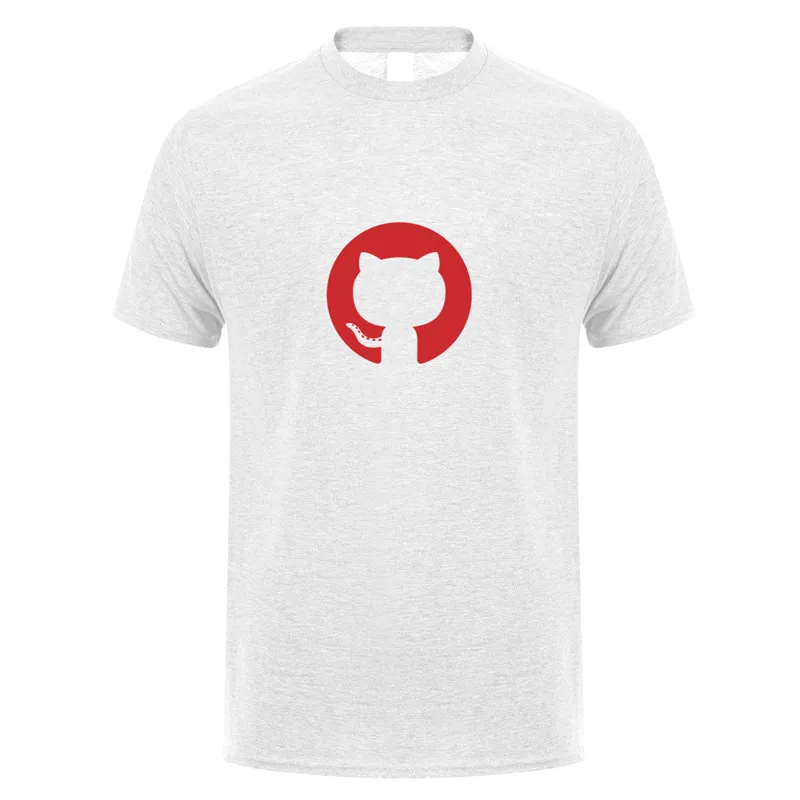 Ash Grey Футболка Github программатор программа ape Программирование гиковская рубашка футболка с короткими рукавами LH-149 - Цвет: Ash Grey