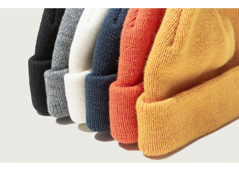 Инфляция, унисекс вязаная шерстяная Осенняя шапка, зимняя, Skullies Beanies, модная, брендовая, теплая, вязаная, однотонная, 5 цветов, Skullies Beanie 170CI2019