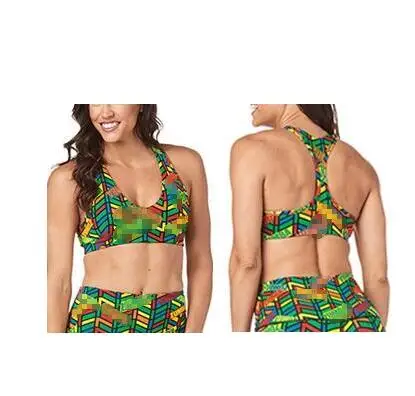 Новые женские топы с принтом одежда для бега бюстгальтер майка спортивный топ