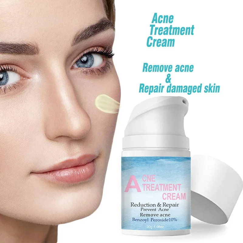 30ml Acne Treatment Face Serum Prons Shrink Herbal Tea Tree Benzoyl Peroxide 10% Sensetive Skin Care Repair Beauty Health