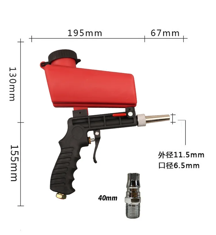 

Cross-border hot sale Small handheld pneumatic sandblasting gun Portable pneumatic sandblasting gun Power tool accessories