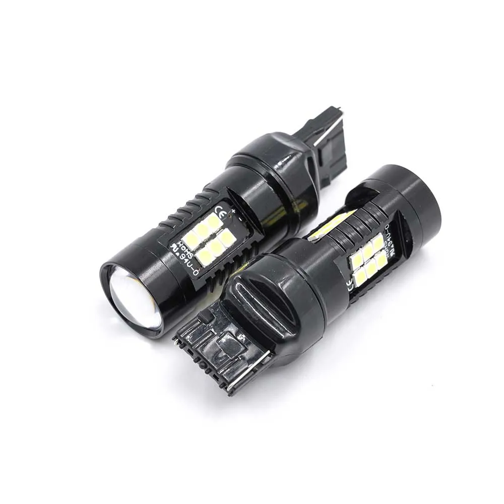 2Pc Canbus No Error W21W T20 7440 LED Light Bulb For 14-up VW Polo Mk5 Gti Hatch 6C LED DRL Daytime Running Light images - 6