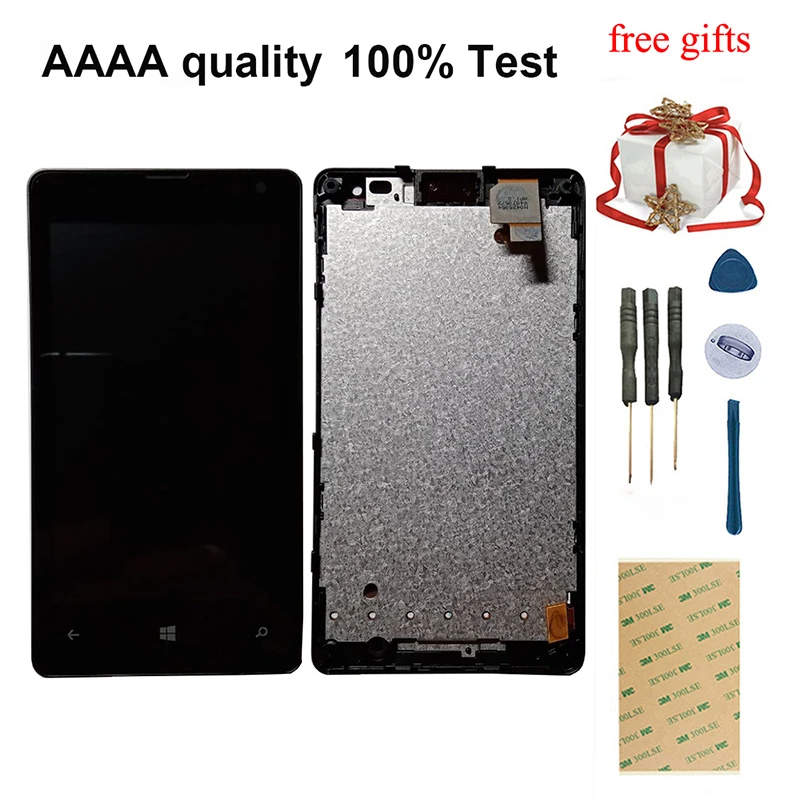 

Для Nokia microsoft Lumia 435 1069 1070 1071 сенсорный экран дигитайзер сенсор + ЖК-дисплей панель экран монитор сборка Рамка