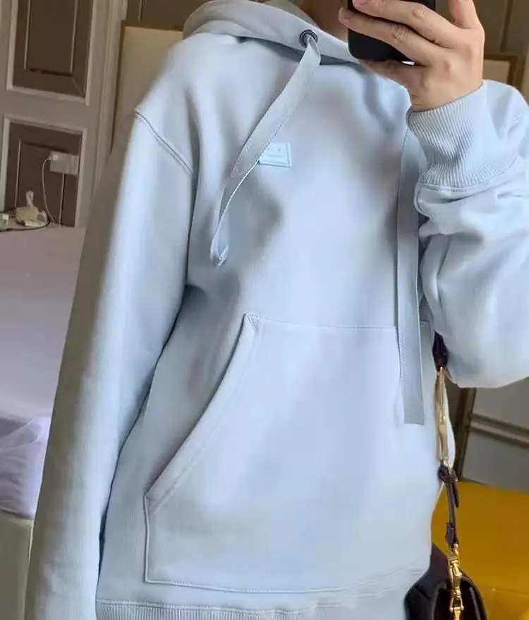 

Женская толстовка из 100% хлопка, повседневный Свободный пуловер с длинным рукавом и капюшоном, Женский Повседневный винтажный простой барха...