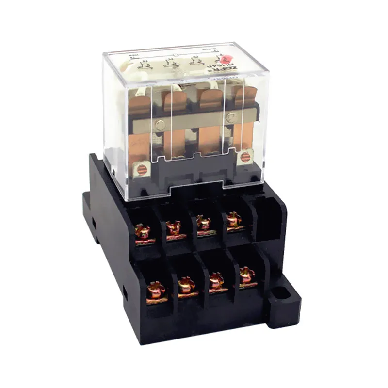 LY4 реле (5 шт.) Серебряное Контактное LY4N-J JQX-13F HH64P rele AC DC 12 В 24 220 ac 10A reles w/ PTF-14A |