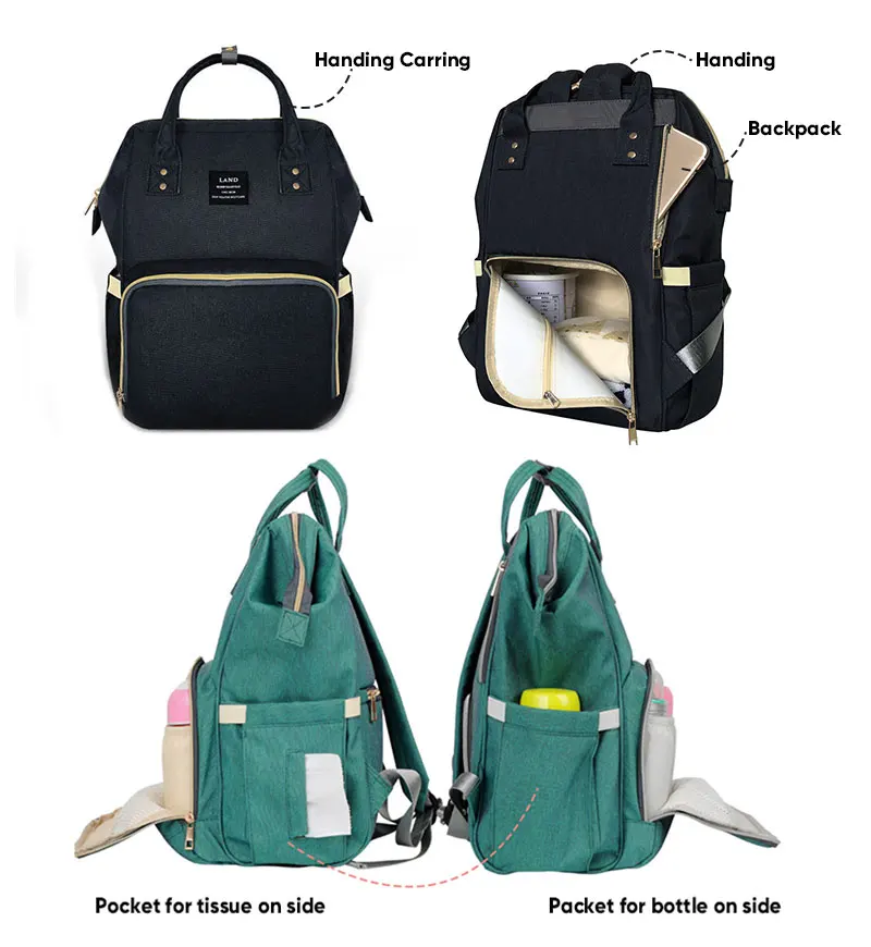 Upgrate Fashion Maternity Bag Mummy Nappy Bags Brand Large Capacity Baby Bag Travel Backpack Design Nursing Diaper Bag Baby Care