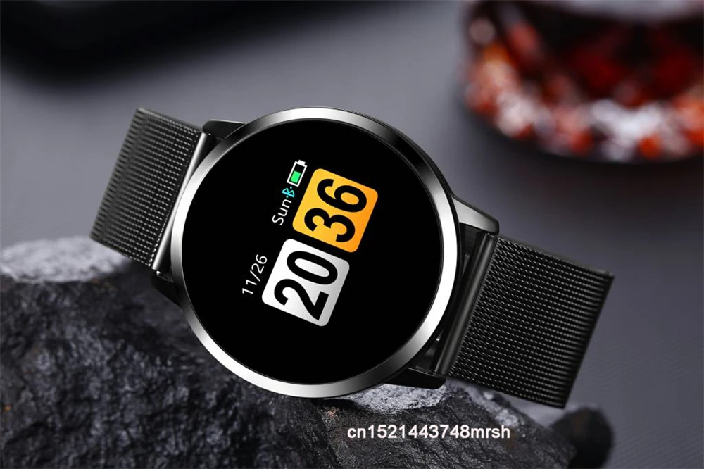 Q8 Смарт часы OLED цветной экран Smartwatch Женская мода фитнес трекер монитор сердечного ритма мужские Smartwatch IP67 спортивные часы